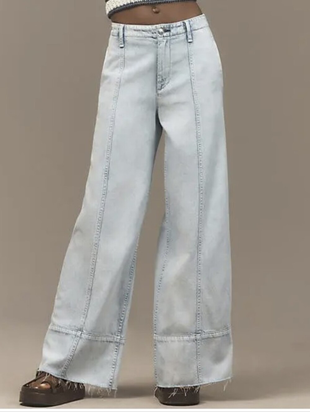 Rag & Bone Size 24 Light Wash Wide Leg Women's Jeans High-Rise Arianna Palazzo - Picture 2 of 11